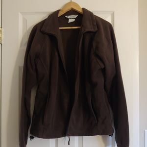 Brown zip fleece